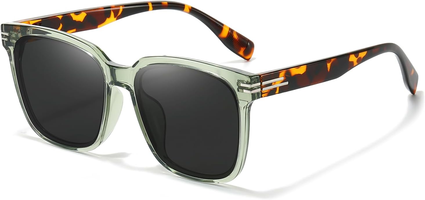 Солнцезащитные очки LVIOE Trendy Rectangle для женщин, стильные поляризованные солнцезащитные очки для небольшого лица, A03 Clear Green Frame Tortoise Legs / Black Non-polarized Lenses
Солнцезащитные очки LVIOE Trendy Rectangle для женщин, стильные поляризованные солнцезащитные очки для небольшого лица, A03 Clear Green Frame Tortoise Legs / Black Non-polarized Lenses