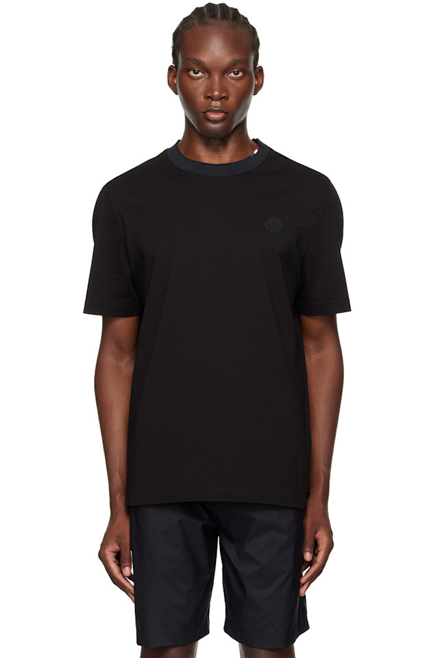 Футболка с логотипом на груди Moncler, черный 
Футболка с логотипом на груди Moncler, черный