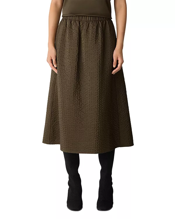 Стеганая шелковая юбка А-силуэта Eileen Fisher, коричневый
Стеганая шелковая юбка А-силуэта Eileen Fisher, коричневый