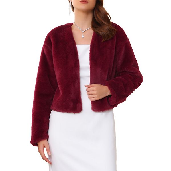 Женский болеро для вечерних платьев свадебный элегантный из искусственного меха Inspire Chic, Burgundy
Женский болеро для вечерних платьев свадебный элегантный из искусственного меха Inspire Chic, Burgundy