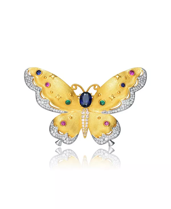 Брошь-Цветок из натурального камня с родиевым покрытием и 14-каратным золотом Rachel Glauber, blue
Брошь-Цветок из натурального камня с родиевым покрытием и 14-каратным золотом Rachel Glauber, blue