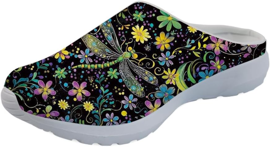 Женские сабо Forchrinse с цветным принтом лапы собаки, домашние тапочки с цветочным рисунком, кроссовки для ходьбы с поддержкой свода стопы, Dragonfly Flower
Женские сабо Forchrinse с цветным принтом лапы собаки, домашние тапочки с цветочным рисунком, кроссовки для ходьбы с поддержкой свода стопы, Dragonfly Flower
