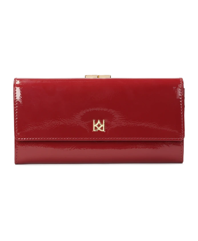 Элегантный кошелек из лакированной кожи с изящной складкой. Kazar, красный
Элегантный кошелек из лакированной кожи с изящной складкой. Kazar, красный