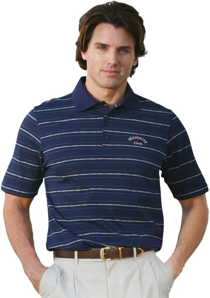 Футболка-поло Monterey Club мужская из хлопкового микса в полоску
Футболка-поло Monterey Club мужская из хлопкового микса в полоску