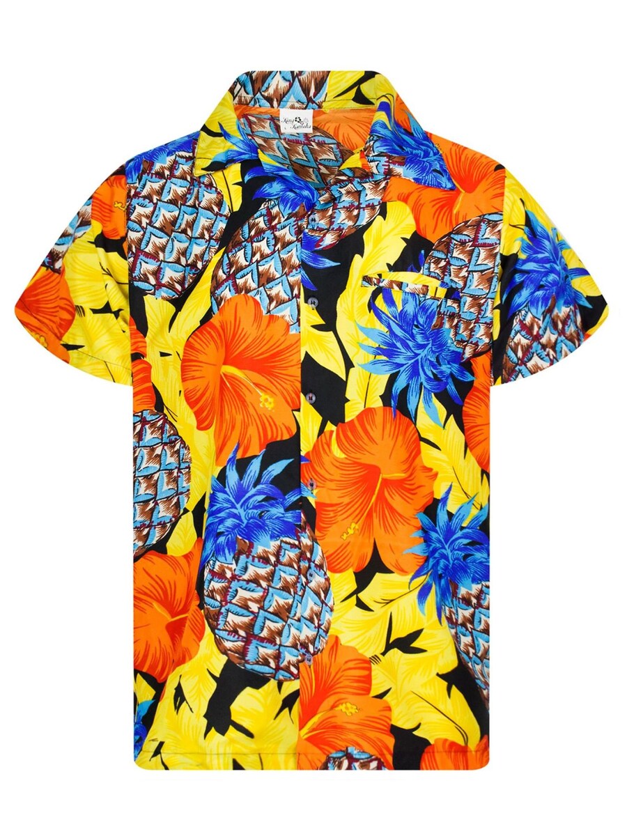 Рубашка King Kameha Pineapple Hibiscus Black Line, желтый
Рубашка King Kameha Pineapple Hibiscus Black Line, желтый