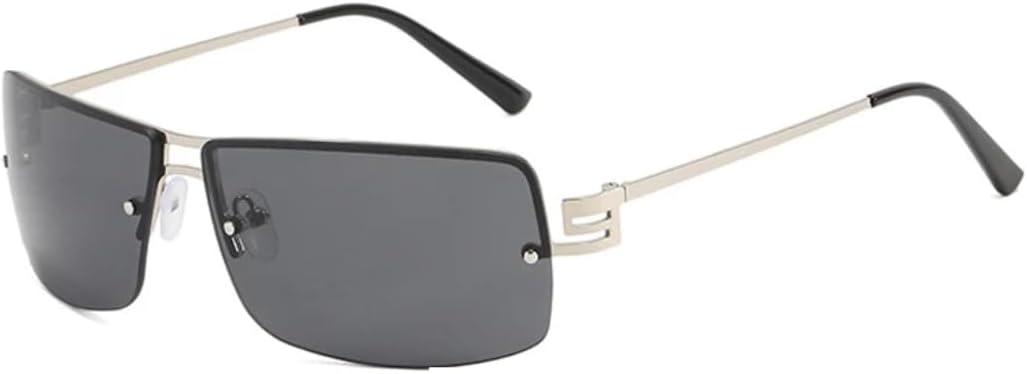 Солнцезащитные очки без оправы в стиле панк, популярные женские и мужские, металлические, летние, для путешествий, с защитой от УФ-излучения UV400 VVTWSSW, Silver Gray
Солнцезащитные очки без оправы в стиле панк, популярные женские и мужские, металлические, летние, для путешествий, с защитой от УФ-излучения UV400 VVTWSSW, Silver Gray