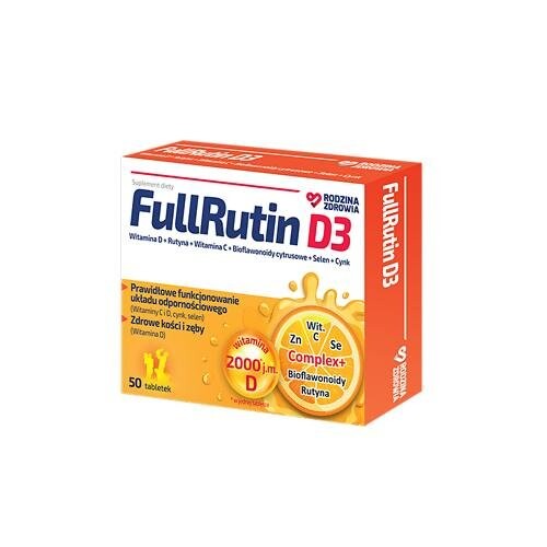 Семейное здоровье, ФулРутин Д3, 50 таблеток. Inna marka
Семейное здоровье, ФулРутин Д3, 50 таблеток. Inna marka