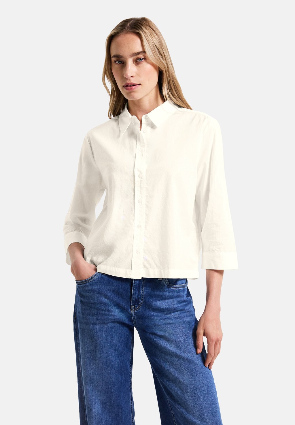 Блузка на пуговицах Street One, кремовый
Блузка на пуговицах Street One, кремовый