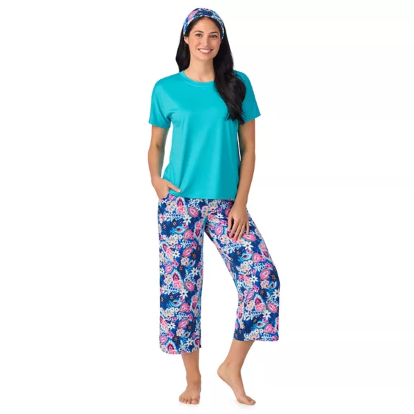 Женский пижамный комплект из 2 предметов: топ с круглым вырезом и пижамные капри с подходящей повязкой на голову Cuddl Duds, цвет cobalt ethnic floral
Женский пижамный комплект из 2 предметов: топ с круглым вырезом и пижамные капри с подходящей повязкой на голову Cuddl Duds, цвет cobalt ethnic floral