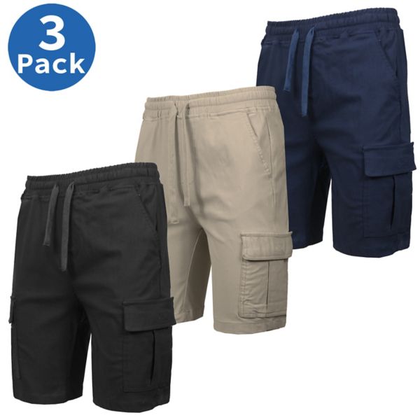 Мужские облегающие шорты-джоггеры из суперэластичной ткани, 3 пары Galaxy By Harvic, цвет black khaki navy 
Мужские облегающие шорты-джоггеры из суперэластичной ткани, 3 пары Galaxy By Harvic, цвет black khaki navy