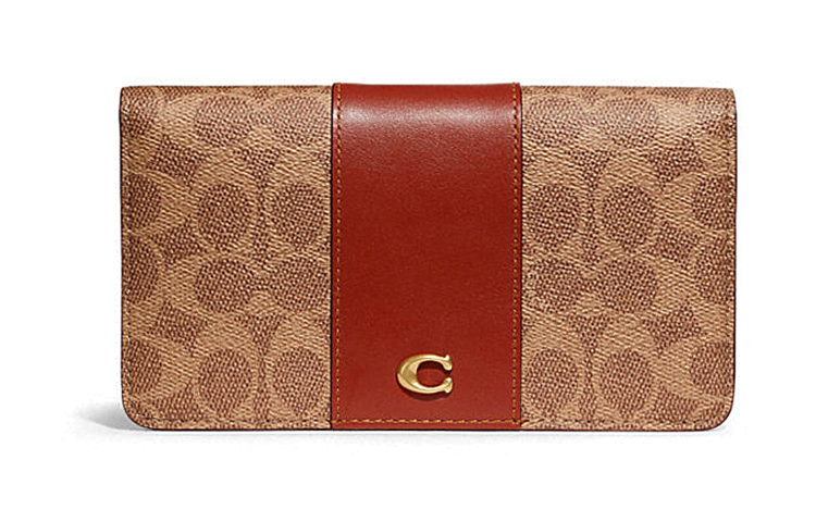 COACH Женский клатч из телячьей кожи с покрытием из тонкого холста
COACH Женский клатч из телячьей кожи с покрытием из тонкого холста