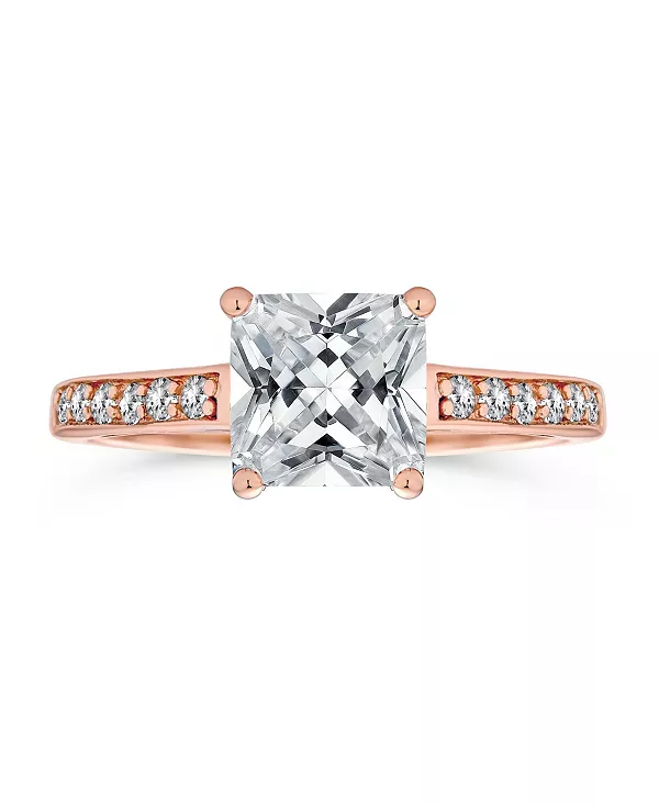 Классическое кольцо-обещание с фианитами огранки «принцесса» 2,5 карата, с боковыми камнями паве, серебро 925 пробы, покрытое розовым золотом Bling Jewelry, rose
Классическое кольцо-обещание с фианитами огранки «принцесса» 2,5 карата, с боковыми камнями паве, серебро 925 пробы, покрытое розовым золотом Bling Jewelry, rose