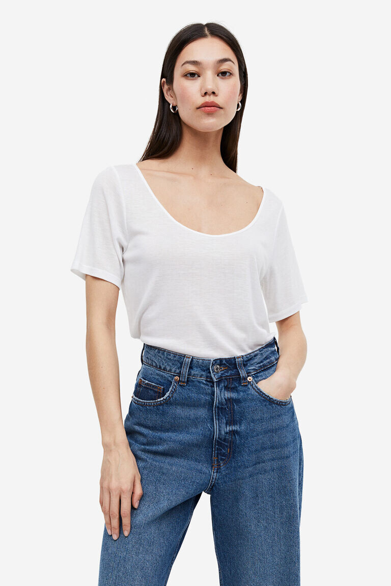 Футболка из лиоцелла H&M, белый
Футболка из лиоцелла H&M, белый