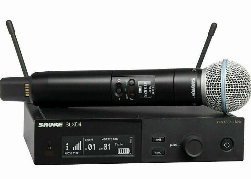 Беспроводная система Shure SLXD24/B58 H-55 Wireless System w Beta 58A Handheld Transmitter 514-558MHz 
Беспроводная система Shure SLXD24/B58 H-55 Wireless System w Beta 58A Handheld Transmitter 514-558MHz