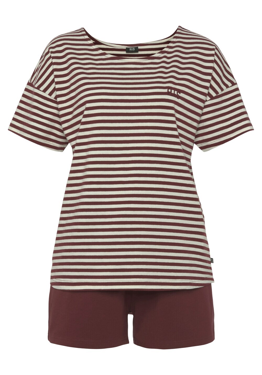 Короткий пижамный комплект H.I.S, бордо
Короткий пижамный комплект H.I.S, бордо