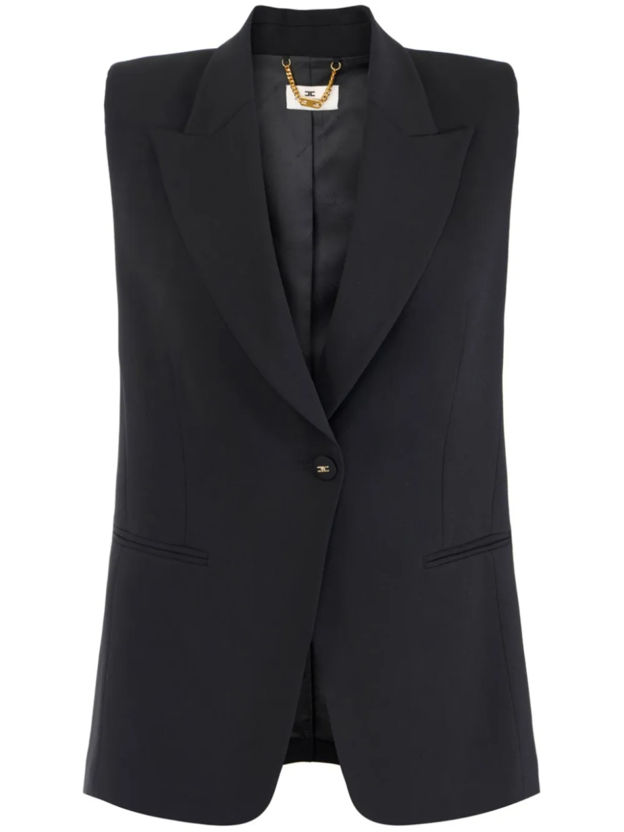 Elisabetta Franchi блейзер без рукавов, черный
Elisabetta Franchi блейзер без рукавов, черный