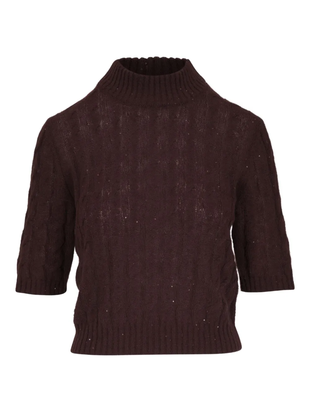 Футболка фактурной вязки с пайетками Brunello Cucinelli, коричневый
Футболка фактурной вязки с пайетками Brunello Cucinelli, коричневый