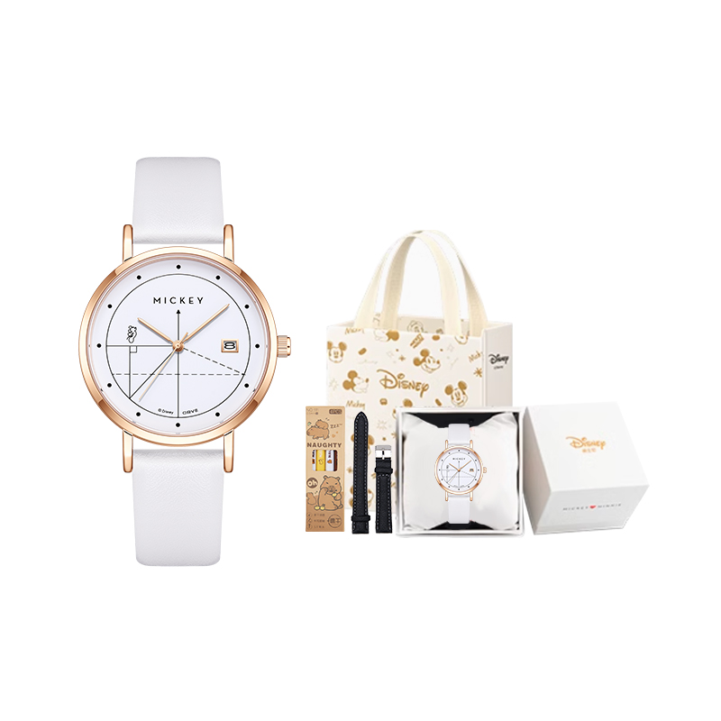 Disney Микки серия кварцевый механизм кожаный ремешок часы унисекс белый циферблат
Disney Микки серия кварцевый механизм кожаный ремешок часы унисекс белый циферблат