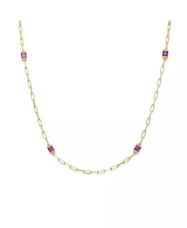 Цепочка-Колье с покрытием из 14-каратного золота и красными квадратными акцентами Rachel Glauber, red
Цепочка-Колье с покрытием из 14-каратного золота и красными квадратными акцентами Rachel Glauber, red