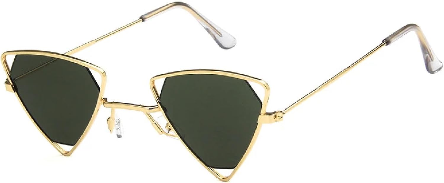 Ретро-очки для мужчин небольшого размера с полой оправой, модные солнцезащитные очки для женщин в металлической оправе с защитой от УФ-излучения UV400 TKKTLLT, Gold Green
Ретро-очки для мужчин небольшого размера с полой оправой, модные солнцезащитные очки для женщин в металлической оправе с защитой от УФ-излучения UV400 TKKTLLT, Gold Green