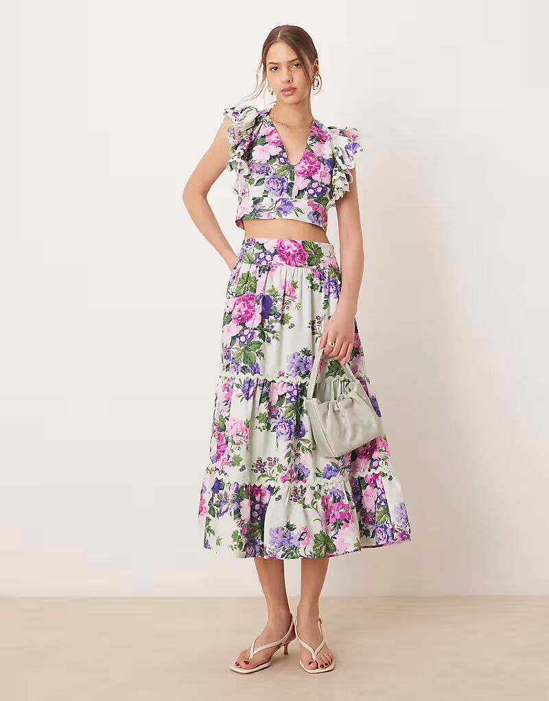 Юбка мидакси с фестончатой отделкой, многоцветная, цветочная Hope & Ivy
Юбка мидакси с фестончатой отделкой, многоцветная, цветочная Hope & Ivy
