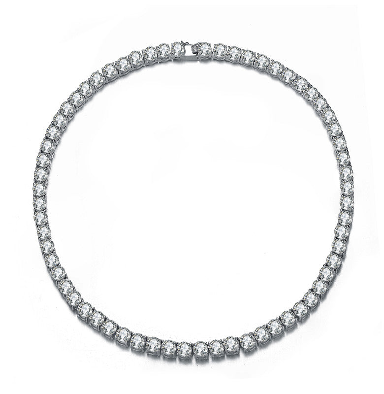 Теннисное ожерелье из стерлингового серебра с белым золотом и прозрачными кубическими цирконами Genevive, серебряный
Теннисное ожерелье из стерлингового серебра с белым золотом и прозрачными кубическими цирконами Genevive, серебряный