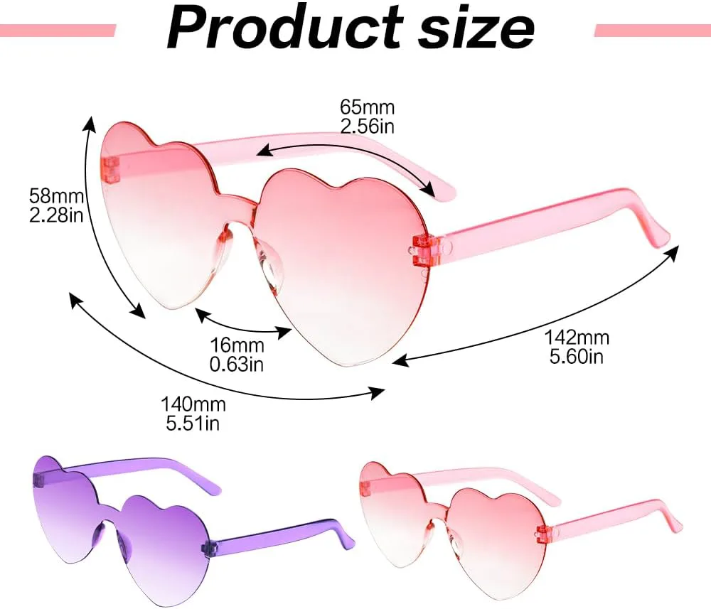 Солнцезащитные очки в форме сердца, 2 пары, женские очки в форме сердца, очки для рейв-вечеринок, сувениры для вечеринок Rinacci, Pink and Purple Gradient Colour
Солнцезащитные очки в форме сердца, 2 пары, женские очки в форме сердца, очки для рейв-вечеринок, сувениры для вечеринок Rinacci, Pink and Purple Gradient Colour