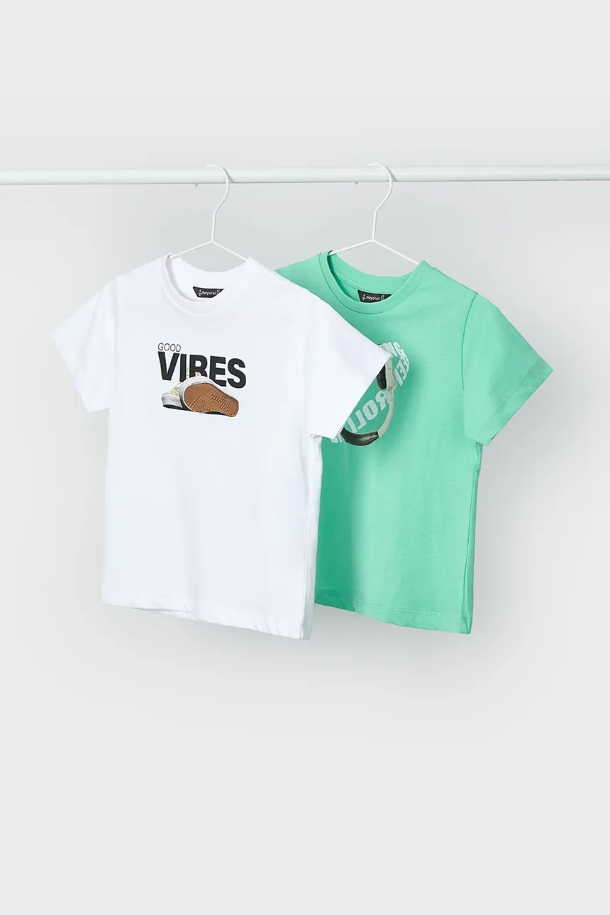 Хлопковая футболка детская 2 шт Mayoral, зеленый
Хлопковая футболка детская 2 шт Mayoral, зеленый