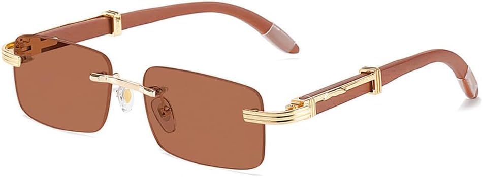 Солнцезащитные очки без оправы с деревянными дужками для мужчин и женщин. Классические модные солнцезащитные очки, маленькие прямоугольные, в стиле панк, с защитой от УФ-излучения UV400 WNCKSQ, C02 Brown
Солнцезащитные очки без оправы с деревянными дужками для мужчин и женщин. Классические модные солнцезащитные очки, маленькие прямоугольные, в стиле панк, с защитой от УФ-излучения UV400 WNCKSQ, C02 Brown