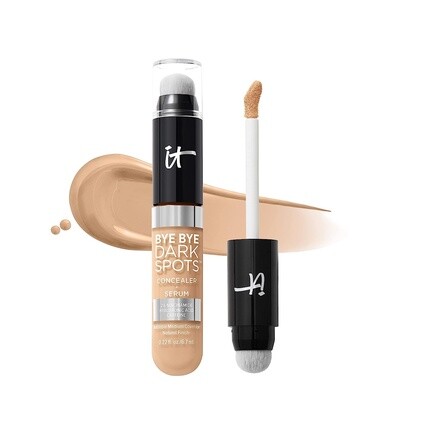 Bye Bye Dark Spots Concealer + осветляющая сыворотка 0,22 жидких унции 22 светло-нейтральных цвета — среднее покрытие, естественный оттенок, для всех типов кожи, It Cosmetics
Bye Bye Dark Spots Concealer + осветляющая сыворотка 0,22 жидких унции 22 светло-нейтральных цвета — среднее покрытие, естественный оттенок, для всех типов кожи, It Cosmetics