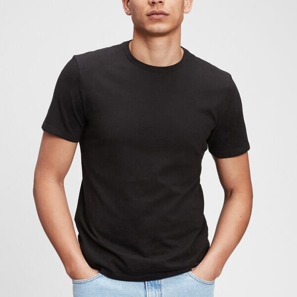 Футболка из хлопка с круглым вырезом Gap, черный
Футболка из хлопка с круглым вырезом Gap, черный