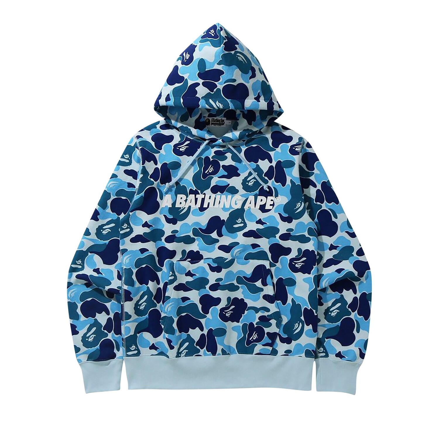 Пуловер с капюшоном Bape ABC Camo, цвет Синий 
Пуловер с капюшоном Bape ABC Camo, цвет Синий
