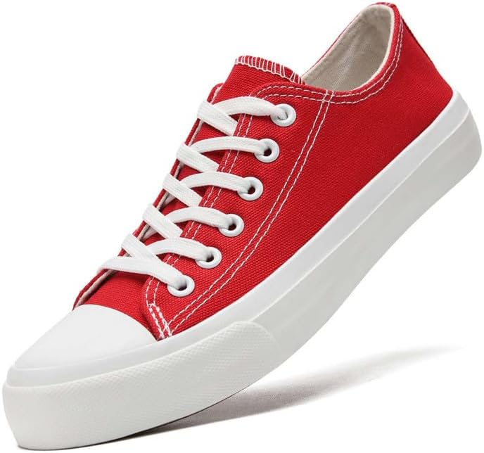 Кеды Xraehni из холщовой ткани для женщин и мужчин, низкие, на шнурках, модные кроссовки, классические повседневные обувь для прогулок, удобные и дышащие, красный
Кеды Xraehni из холщовой ткани для женщин и мужчин, низкие, на шнурках, модные кроссовки, классические повседневные обувь для прогулок, удобные и дышащие, красный