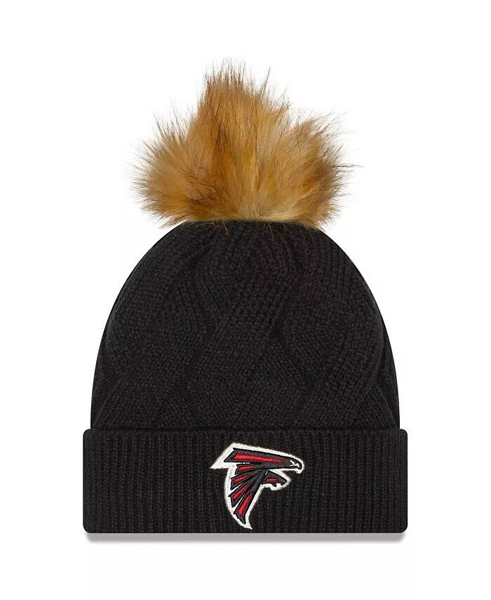 Женская черная вязаная шапка Atlanta Falcons Snowy с манжетами и помпоном New Era
Женская черная вязаная шапка Atlanta Falcons Snowy с манжетами и помпоном New Era