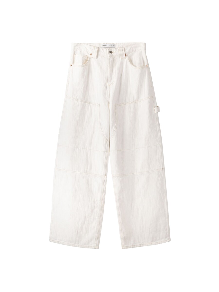 Джинсы свободного кроя Bershka, экрю
Джинсы свободного кроя Bershka, экрю