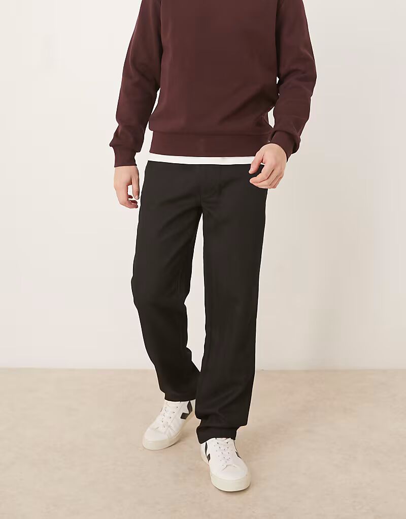 Прямые брюки черного цвета Asos Design
Прямые брюки черного цвета Asos Design