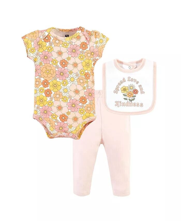 Хлопковое боди, штаны и нагрудник для маленьких девочек, Peace Love Flowers Hudson Baby, розовый
Хлопковое боди, штаны и нагрудник для маленьких девочек, Peace Love Flowers Hudson Baby, розовый