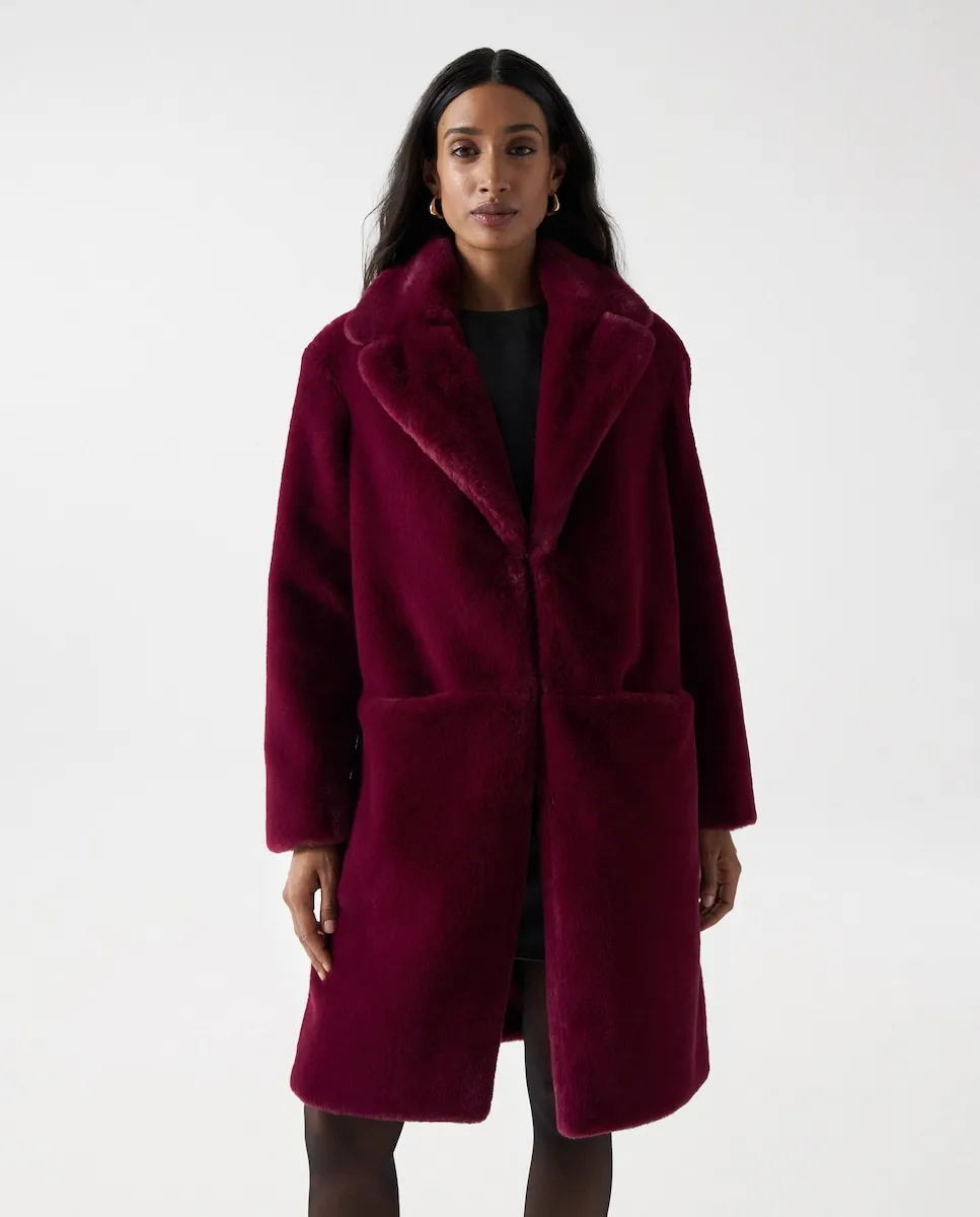 Женское длинное меховое пальто с лацканным воротником Salsa Jeans, красный
Женское длинное меховое пальто с лацканным воротником Salsa Jeans, красный