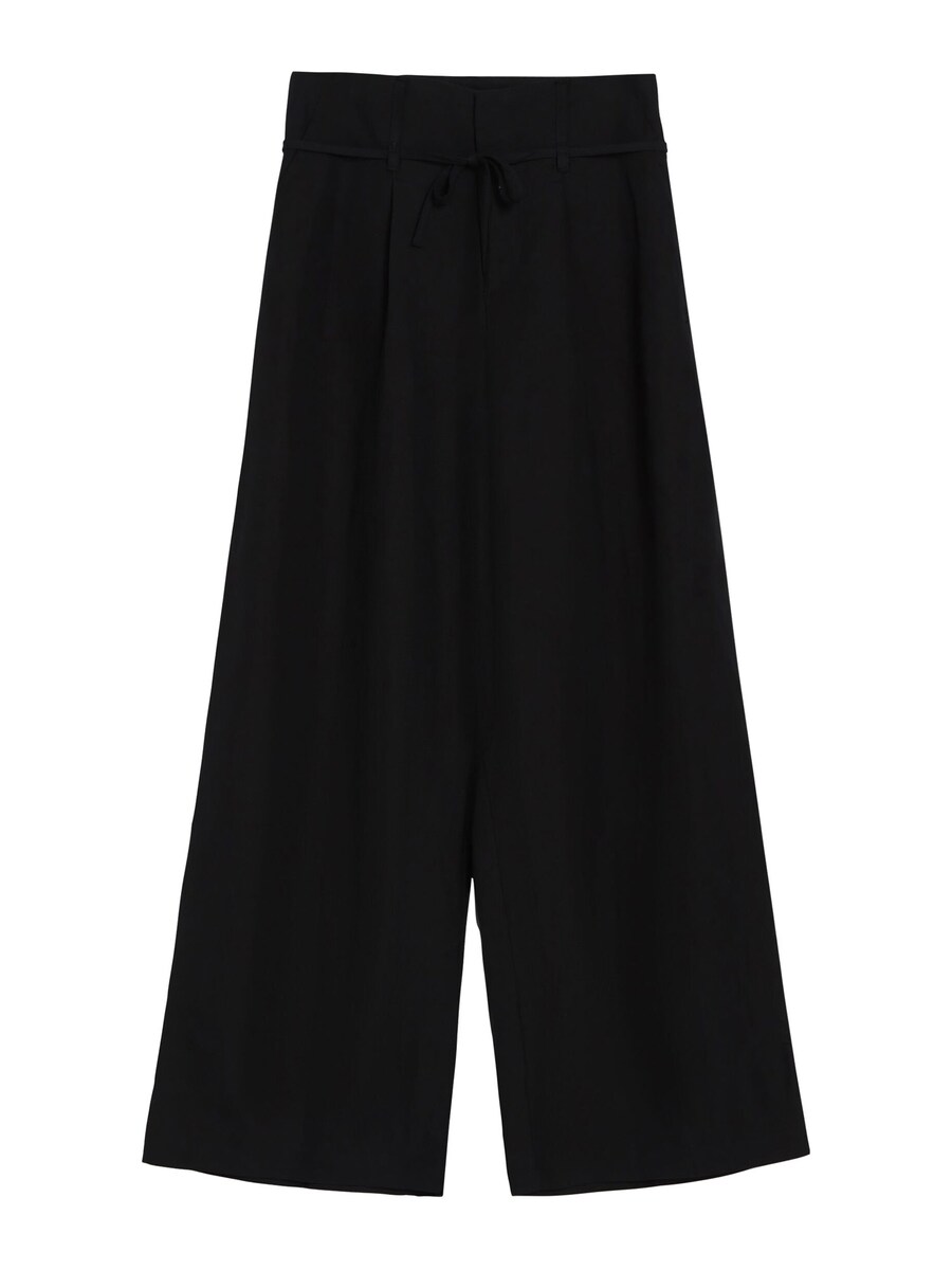 Широкие брюки со складкой спереди Bershka, черный
Широкие брюки со складкой спереди Bershka, черный