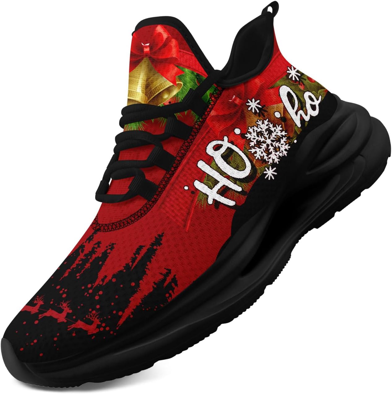 Рождественские кроссовки для мужчин и женщин - праздничный дизайн, удобные легкие теннисные кроссовки из сетки для прогулок Coolcustomize, черный
Рождественские кроссовки для мужчин и женщин - праздничный дизайн, удобные легкие теннисные кроссовки из сетки для прогулок Coolcustomize, черный