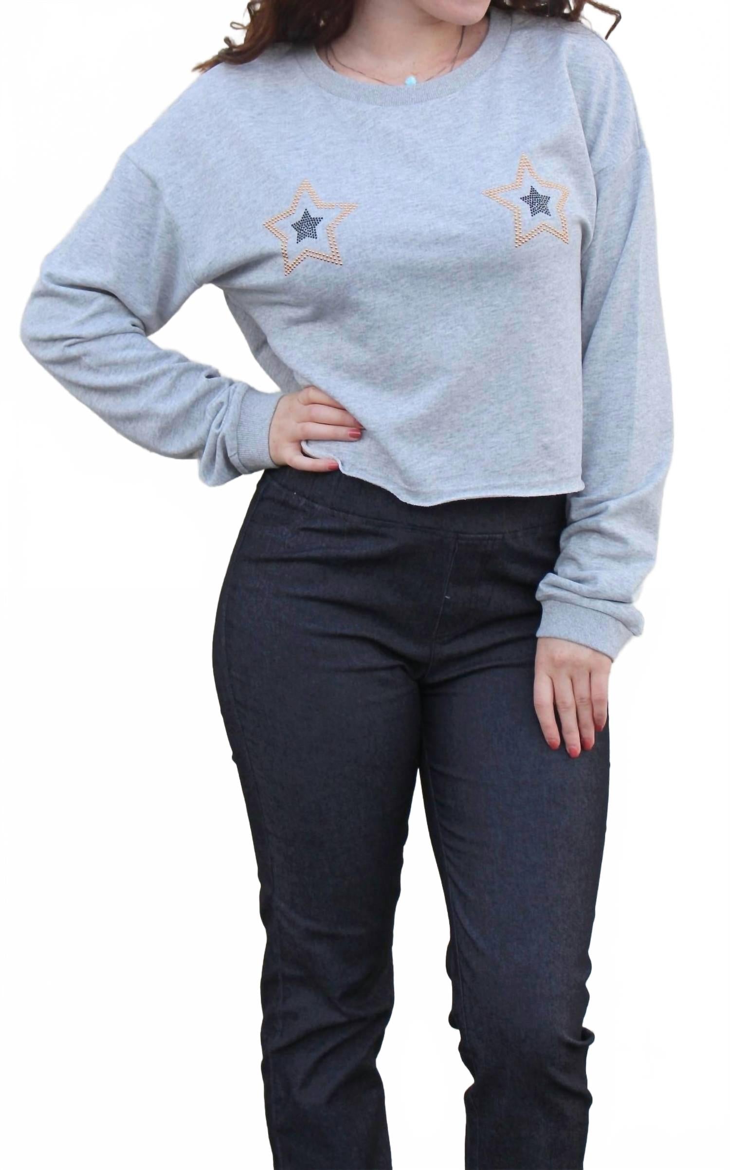 Кроп топ с длинными рукавами "Jeweled Star" в сером меланже Honey Punch, серый
Кроп топ с длинными рукавами "Jeweled Star" в сером меланже Honey Punch, серый