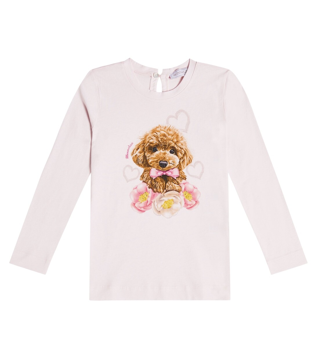 Лонгслив из хлопкового джерси с принтом Monnalisa, розовый
Лонгслив из хлопкового джерси с принтом Monnalisa, розовый