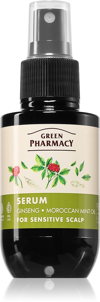 Сыворотка с маслом женьшеня и марокканской мяты для чувствительных волос Green Pharmacy, 100 мл
Сыворотка с маслом женьшеня и марокканской мяты для чувствительных волос Green Pharmacy, 100 мл