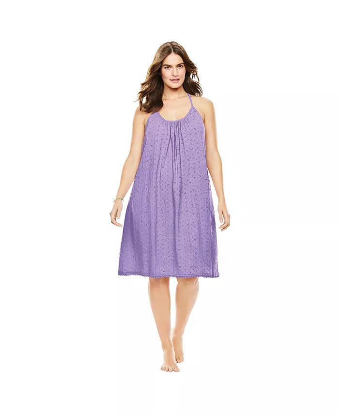 Женская короткая ночная рубашка с люверсами Dreams & Co., фиолетовый
Женская короткая ночная рубашка с люверсами Dreams & Co., фиолетовый