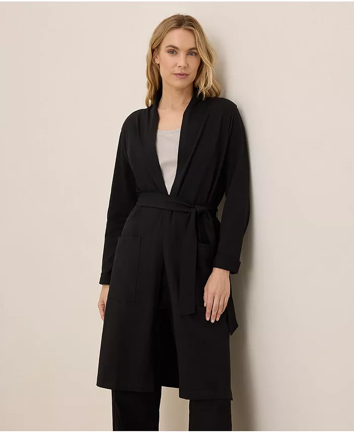 Женский удлиненный кардиган для отдыха из органического хлопка Cool Stretch Pact, черный
Женский удлиненный кардиган для отдыха из органического хлопка Cool Stretch Pact, черный