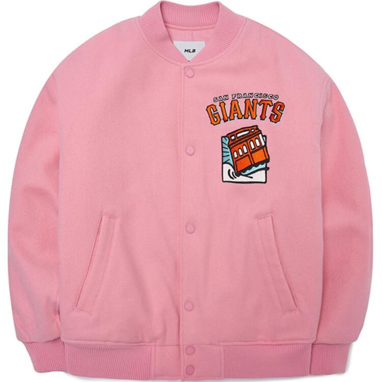 Бейсбольная куртка San Francisco Giants унисекс розового цвета Mlb, розовый 
Бейсбольная куртка San Francisco Giants унисекс розового цвета Mlb, розовый