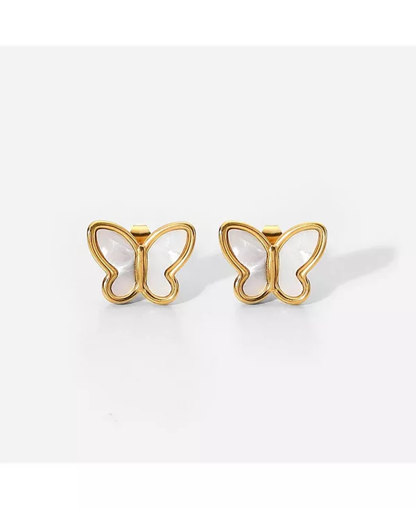 Золотые серьги-гвоздики в форме бабочек с инкрустацией из перламутра Hollywood Sensation, gold
Золотые серьги-гвоздики в форме бабочек с инкрустацией из перламутра Hollywood Sensation, gold