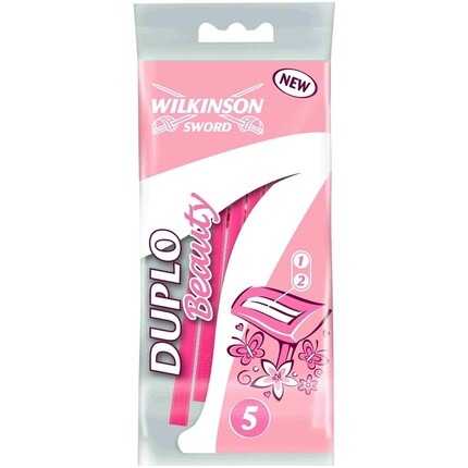 Одноразовая женская бритва Duplo Beauty — упаковка из 5 шт., Wilkinson Sword
Одноразовая женская бритва Duplo Beauty — упаковка из 5 шт., Wilkinson Sword