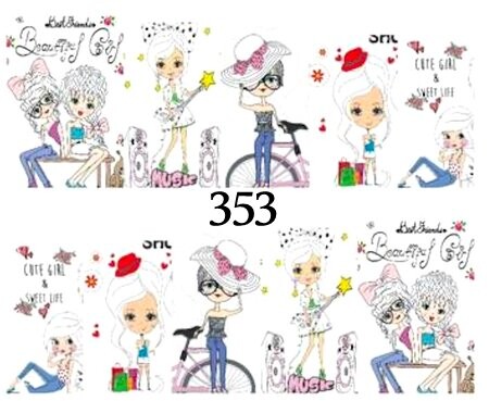 Водные наклейки для ногтей - №353, inna
Водные наклейки для ногтей - №353, inna