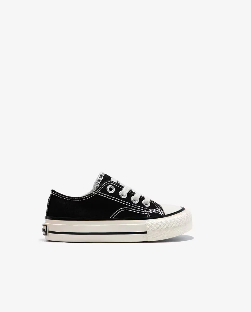 Детские низкие кеды из парусины на шнуровке Conguitos, черный
Детские низкие кеды из парусины на шнуровке Conguitos, черный